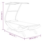 vidaXL Pat de exterior cu baldachin antracit 100x190x134 cm lemn masiv vidaXL Pat de exterior cu baldachin antracit 100x190x134 cm lemn masiv