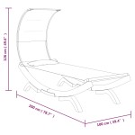 vidaXL Pat de exterior cu baldachin, crem, 100x200x126 cm, lemn masiv vidaXL Pat de exterior cu baldachin, crem, 100x200x126 cm, lemn masiv
