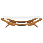 vidaXL Pat de exterior, crem, 100x188,5x44 cm, lemn masiv curbat vidaXL Pat de exterior, crem, 100x188,5x44 cm, lemn masiv curbat