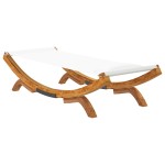 vidaXL Pat de exterior, crem, 100x188,5x44 cm, lemn masiv curbat vidaXL Pat de exterior, crem, 100x188,5x44 cm, lemn masiv curbat