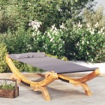 vidaXL Pat de exterior, antracit, 100x188,5x44 cm, lemn masiv curbat vidaXL Pat de exterior, antracit, 100x188,5x44 cm, lemn masiv curbat
