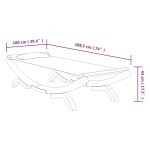 vidaXL Pat de exterior, antracit, 100x188,5x44 cm, lemn masiv curbat vidaXL Pat de exterior, antracit, 100x188,5x44 cm, lemn masiv curbat