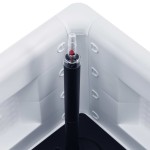 vidaXL Strat înălțat grădină cu sistem auto-udare, alb, 100x43x33 cm