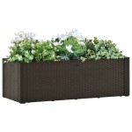 vidaXL Strat înălțat grădină sistem automat udare cafeniu 100x43x33 cm vidaXL Strat înălțat grădină sistem automat udare cafeniu 100x43x33 cm