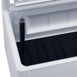 vidaXL Strat înălțat grădină cu spalier și sistem automat udare, alb