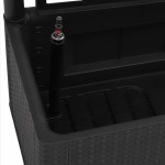 vidaXL Strat înălțat grădină cu spalier&sistem automat udare antracit