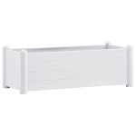 vidaXL Strat înălțat de grădină, alb, 100 x 43 x 35 cm, PP vidaXL Strat înălțat de grădină, alb, 100 x 43 x 35 cm, PP