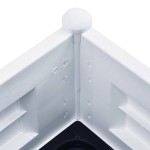 vidaXL Strat înălțat de grădină, alb, 100 x 43 x 35 cm, PP vidaXL Strat înălțat de grădină, alb, 100 x 43 x 35 cm, PP
