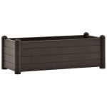 vidaXL Strat înălțat de grădină, cafeniu, 100 x 43 x 35 cm, PP