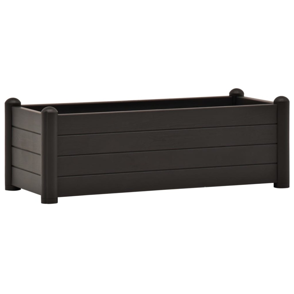 vidaXL Strat înălțat de grădină, antracit, 100 x 43 x 35 cm, PP