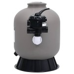 vidaXL Filtru cu nisip de piscină cu supapă 6 căi fixare laterală gri vidaXL Filtru cu nisip de piscină cu supapă 6 căi fixare laterală gri
