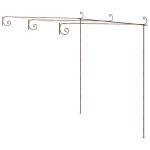 vidaXL Pergolă de grădină, maro antic, 3x3x2,5 m, fier vidaXL Pergolă de grădină, maro antic, 3x3x2,5 m, fier