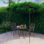 vidaXL Pergolă de grădină, maro antic, 3x3x2,5 m, fier vidaXL Pergolă de grădină, maro antic, 3x3x2,5 m, fier