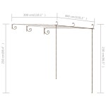 vidaXL Pergolă de grădină, maro antic, 3x3x2,5 m, fier vidaXL Pergolă de grădină, maro antic, 3x3x2,5 m, fier