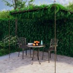 vidaXL Pergolă de grădină, maro antic, 4x3x2,5 m, fier vidaXL Pergolă de grădină, maro antic, 4x3x2,5 m, fier