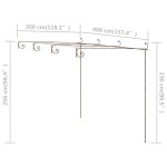 vidaXL Pergolă de grădină, maro antic, 4x3x2,5 m, fier vidaXL Pergolă de grădină, maro antic, 4x3x2,5 m, fier