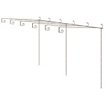 vidaXL Pergolă de grădină, maro antic, 6x3x2,5 m, fier vidaXL Pergolă de grădină, maro antic, 6x3x2,5 m, fier