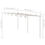 vidaXL Pergolă de grădină, maro antic, 6x3x2,5 m, fier vidaXL Pergolă de grădină, maro antic, 6x3x2,5 m, fier