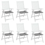 vidaXL Perne scaune grădină 6 buc. gri 40x40x4 cm țesătură Oxford vidaXL Perne scaune grădină 6 buc. gri 40x40x4 cm țesătură Oxford