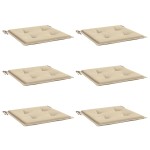 vidaXL Perne scaune grădină 6 buc. bej 40x40x4 cm țesătură Oxford
