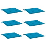 vidaXL Perne scaune grădină 6 buc. albastru 40x40x3 cm țesătură Oxford vidaXL Perne scaune grădină 6 buc. albastru 40x40x3 cm țesătură Oxford
