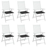 vidaXL Perne scaune grădină 6 buc. negru 40x40x4 cm țesătură Oxford vidaXL Perne scaune grădină 6 buc. negru 40x40x4 cm țesătură Oxford
