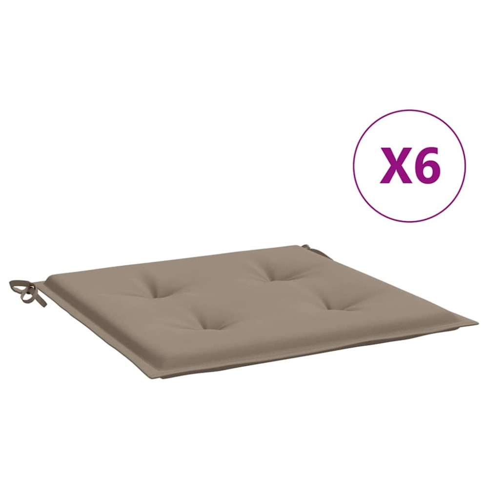 vidaXL Perne scaune grădină 6 buc. gri taupe 40x40x4cm țesătură Oxford
