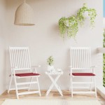 vidaXL Perne scaune grădină 2 buc. roșu vin 40x40x4 cm țesătură Oxford