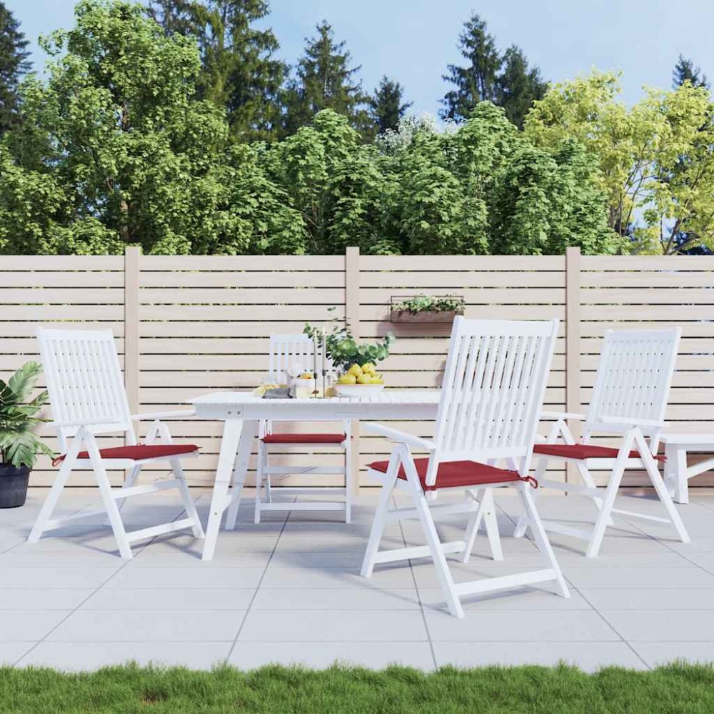 vidaXL Perne scaune grădină 4 buc. roșu vin 40x40x4 cm țesătură Oxford