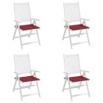 vidaXL Perne scaune grădină 4 buc. roșu vin 40x40x4 cm țesătură Oxford vidaXL Perne scaune grădină 4 buc. roșu vin 40x40x4 cm țesătură Oxford