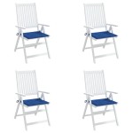 vidaXL Perne scaune grădină 4 buc. albastru 40x40x4 cm țesătură Oxford vidaXL Perne scaune grădină 4 buc. albastru 40x40x4 cm țesătură Oxford