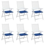 vidaXL Perne scaune grădină 6 buc. albastru 40x40x4 cm țesătură Oxford vidaXL Perne scaune grădină 6 buc. albastru 40x40x4 cm țesătură Oxford
