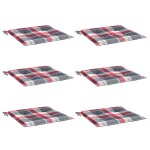 vidaXL Perne de scaun model carouri, 6 buc., 40x40x4 cm, textil Oxford