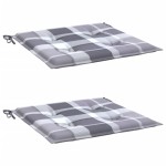 vidaXL Perne de scaun, carouri gri, 2 buc., 40x40x3 cm, textil Oxford vidaXL Perne de scaun, carouri gri, 2 buc., 40x40x3 cm, textil Oxford