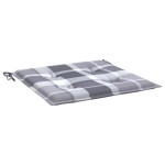 vidaXL Perne de scaun, carouri gri, 6 buc., 40x40x3 cm, textil Oxford