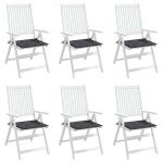 vidaXL Perne scaune grădină 6 buc. antracit 50x50x4 cm țesătură Oxford vidaXL Perne scaune grădină 6 buc. antracit 50x50x4 cm țesătură Oxford