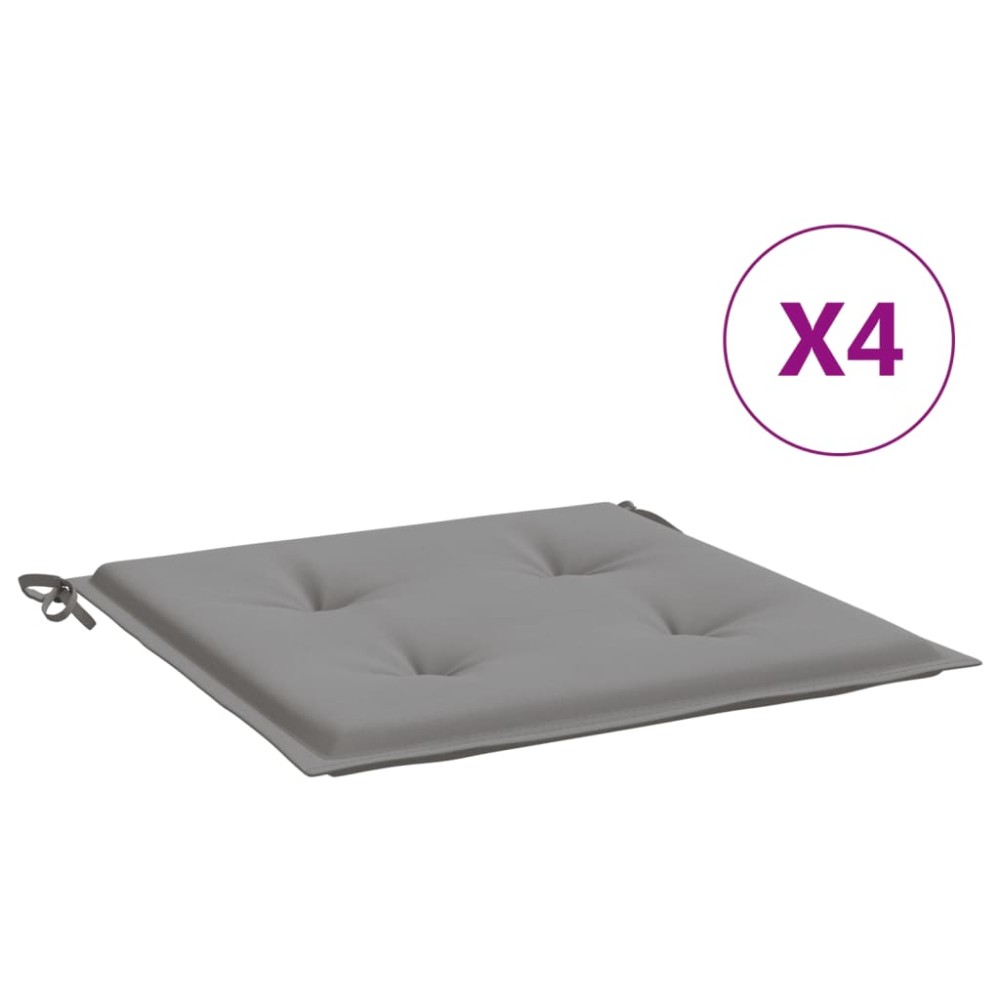 vidaXL Perne scaune de grădină 4 buc. gri 50x50x3 cm țesătură Oxford