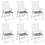 vidaXL Perne scaune de grădină 6 buc. gri 50x50x3 cm țesătură Oxford vidaXL Perne scaune de grădină 6 buc. gri 50x50x3 cm țesătură Oxford