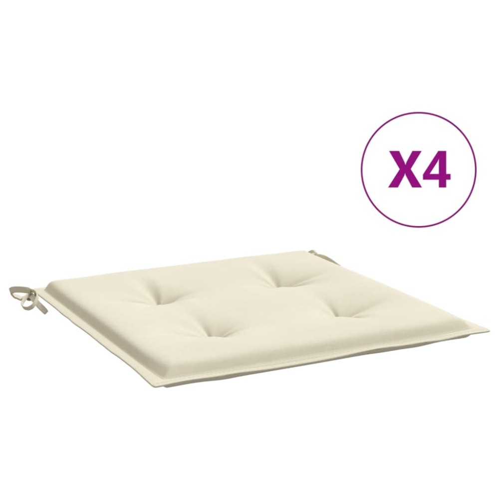 vidaXL Perne scaune de grădină 4 buc. crem 50x50x3 cm țesătură Oxford