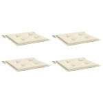 vidaXL Perne scaune de grădină 4 buc. crem 50x50x3 cm țesătură Oxford vidaXL Perne scaune de grădină 4 buc. crem 50x50x3 cm țesătură Oxford