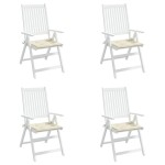 vidaXL Perne scaune de grădină 4 buc. crem 50x50x3 cm țesătură Oxford vidaXL Perne scaune de grădină 4 buc. crem 50x50x3 cm țesătură Oxford