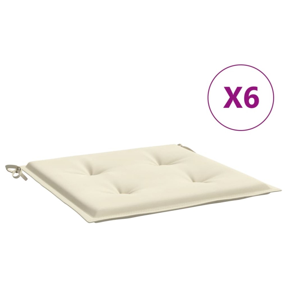 vidaXL Perne scaune de grădină 6 buc. crem 50x50x3 cm țesătură Oxford