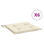 vidaXL Perne scaune de grădină 6 buc. crem 50x50x3 cm țesătură Oxford vidaXL Perne scaune de grădină 6 buc. crem 50x50x3 cm țesătură Oxford