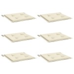 vidaXL Perne scaune de grădină 6 buc. crem 50x50x3 cm țesătură Oxford vidaXL Perne scaune de grădină 6 buc. crem 50x50x3 cm țesătură Oxford