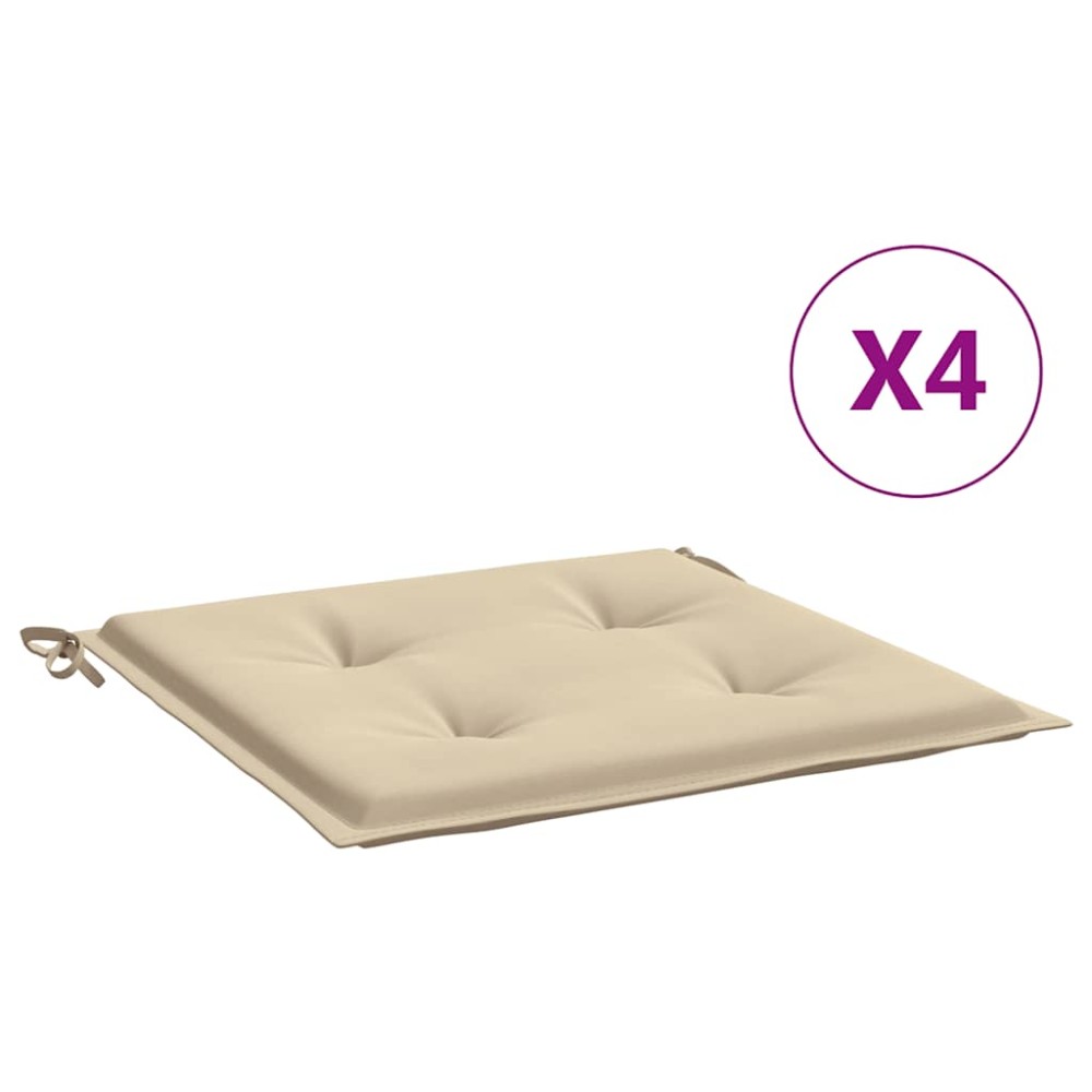 vidaXL Perne scaune de grădină 4 buc. bej 50x50x4 cm țesătură Oxford