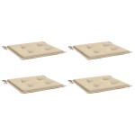 vidaXL Perne scaune de grădină 4 buc. bej 50x50x4 cm țesătură Oxford vidaXL Perne scaune de grădină 4 buc. bej 50x50x4 cm țesătură Oxford