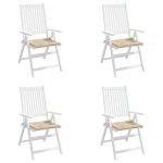 vidaXL Perne scaune de grădină 4 buc. bej 50x50x4 cm țesătură Oxford vidaXL Perne scaune de grădină 4 buc. bej 50x50x4 cm țesătură Oxford