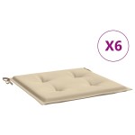 vidaXL Perne scaune de grădină 6 buc bej 50x50x4 cm țesătură Oxford vidaXL Perne scaune de grădină 6 buc bej 50x50x4 cm țesătură Oxford