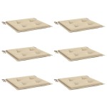 vidaXL Perne scaune de grădină 6 buc bej 50x50x4 cm țesătură Oxford vidaXL Perne scaune de grădină 6 buc bej 50x50x4 cm țesătură Oxford