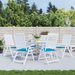 vidaXL Perne scaune grădină 6 buc. albastru 50x50x3 cm țesătură Oxford vidaXL Perne scaune grădină 6 buc. albastru 50x50x3 cm țesătură Oxford